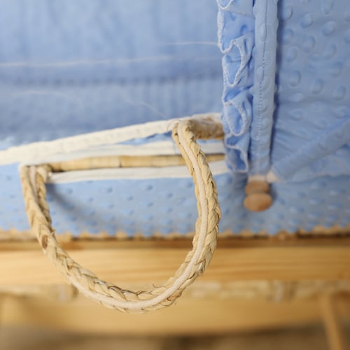 مهد مواليد (سلة موسى) لون ازرق + قاعدة