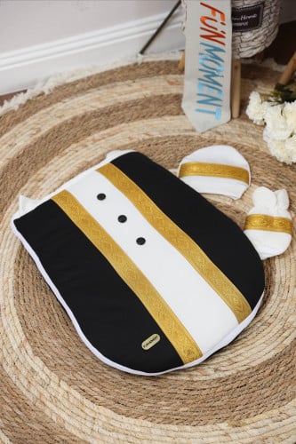 مدس مواليد بشت حديثي الولادة -اسود ذهبي