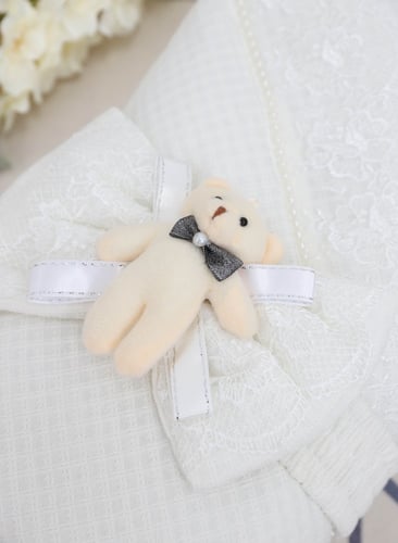 بطانية ومدس مواليد مع شريط مربوط