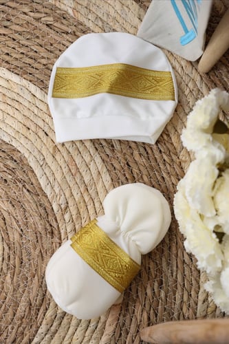 مدس مواليد بشت حديثي الولادة -اسود ذهبي