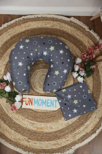 وسادة على شكل حرف U مع غطاء رضاعة مريحة وجيدة الته...