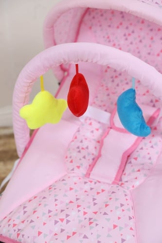 مقعد هزاز متعدد الوظائف للاطفال - وردي