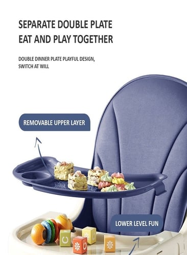 كرسي أطفال مرتفع قابل للحمل وخفيف الوزن وقابل للتع...