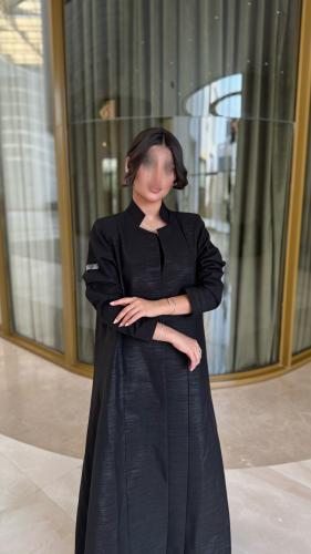 بليزر قماش كريب لمعه اسود