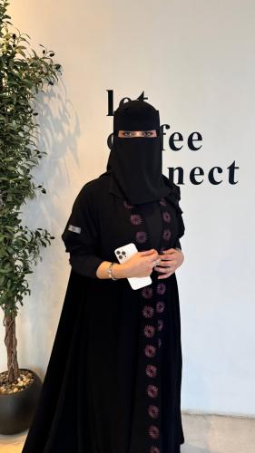 عباية دبل كلوش تطريز كمبيوتر