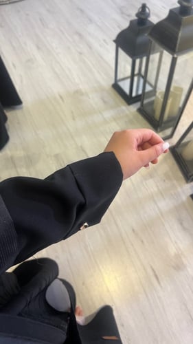 عباية روزا كلوش قماش شكيرا مع تدخيلة قماش تفته