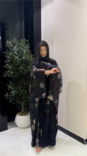 عباية رقم 10 شيفون طباعه قصة فراشة