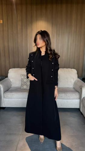 بليزر قماش كوبرا لولو صدر لون اسود