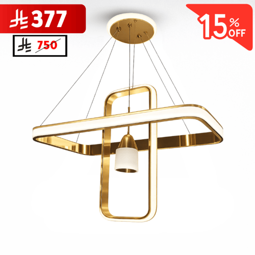 نجف هندسي مستطيل متقاطع مودرن ذهبي م/5907/2+1 مارك...