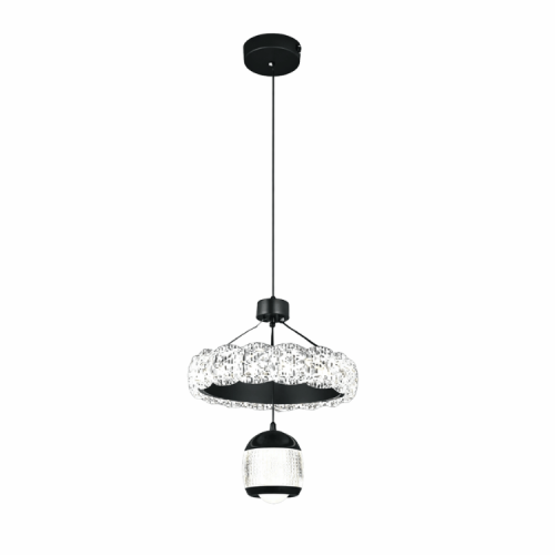 نجف ليد مودرن كريستال أسود م/303 BK ماركة بفكو