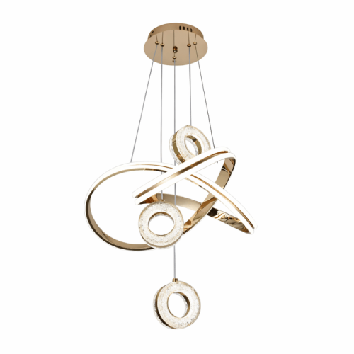 نجف ليد حلقات دائرية متداخلة مودرن ذهبي م/5973/3+1...