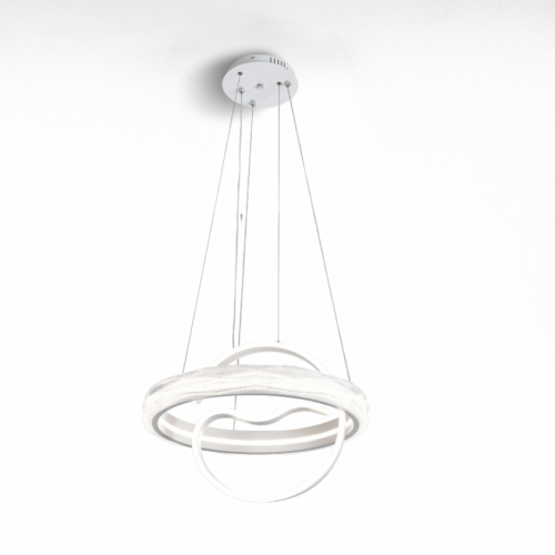 نجف ليد حلقات دائرية متداخلة مودرن أبيض م/9373 GD/...