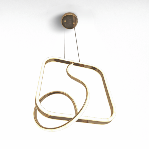 نجف ليد بتصميم هندسي مودرن ذهبي م/9298GD ماركة بفك...