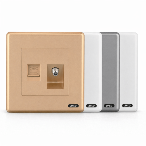 فيش تليفون مع فيش دش سادة ماركة بفكو