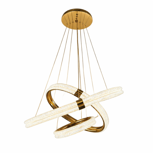 نجف ليد حلقات متداخلة مودرن ذهبي م/5998/3 GD ماركة...