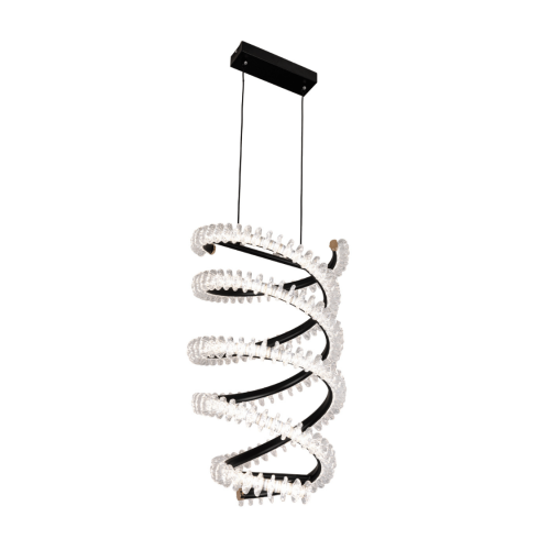 نجف ليد حلزوني مودرن أسود م/10208-1BK ماركة بفكو