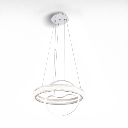 نجف ليد حلقات دائرية متداخلة مودرن أبيض م/9373 GD/...