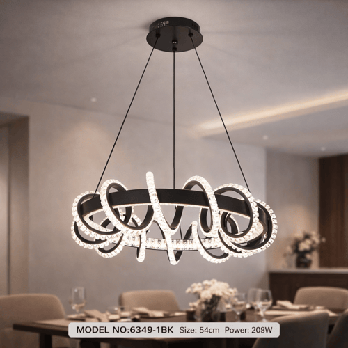 نجف ليد حلقات متشابكة مودرن أسود م/6349-1BK ماركة...