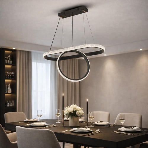 نجف ليد حلقات دائرية مودرن أسود م/3131-2BK ماركة ب...