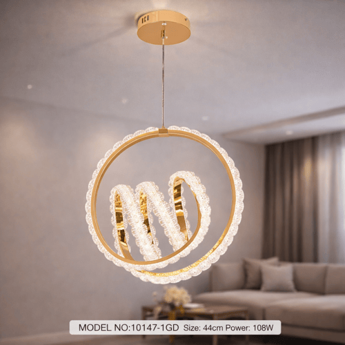 نجف ليد دائري مودرن ذهبي م/10147-1GD ماركة بفكو