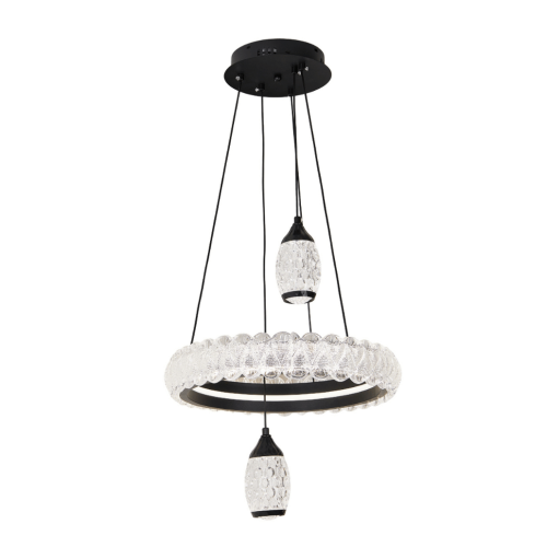 نجف ليد دائري مودرن أسود م/101237-1BK ماركة بفكو