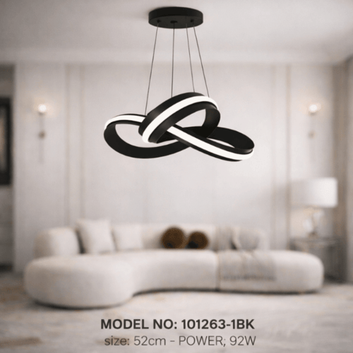 نجف ليد عقدة متداخلة مودرن أسود م/101263-1BK ماركة...