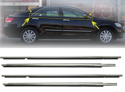 طقم مسطرة زجاج الابواب كروم تويوتا - كامري - اوريو...