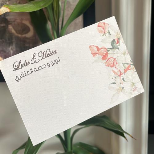 50 personal cards with a luxurious envelope