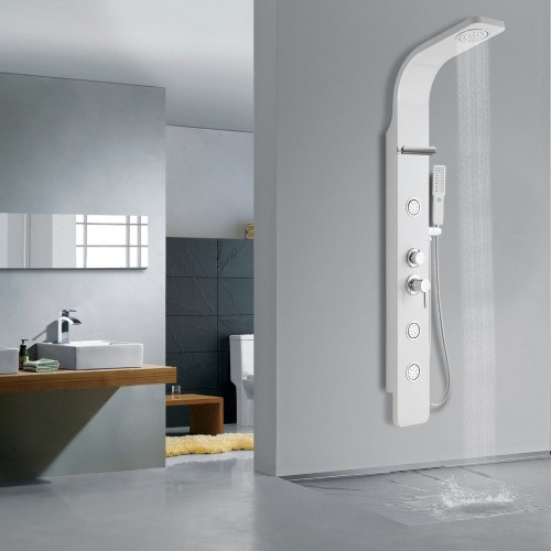 دش جداري استيل أبيض