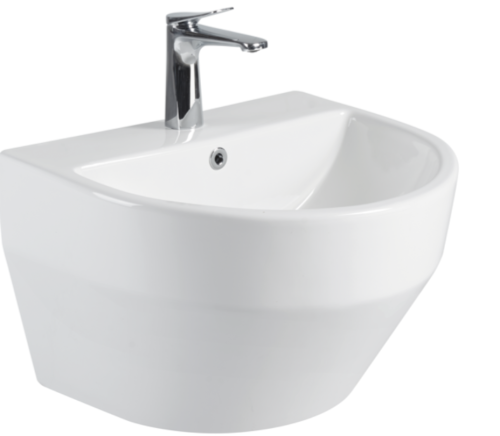 مغسلة تعليق LOLO511-3 ROUND صيني ابيض 54*46*33 سم