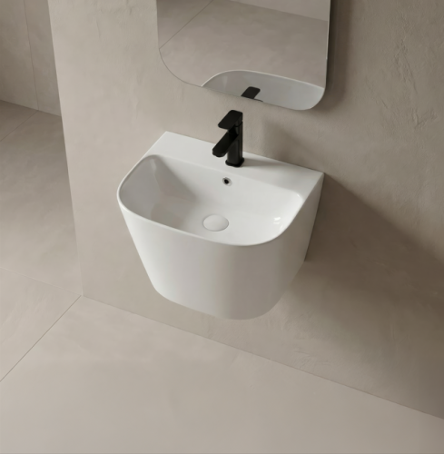 مغسلة سيراميك تعليق 02120412 ابيض مربع 460*420*380...