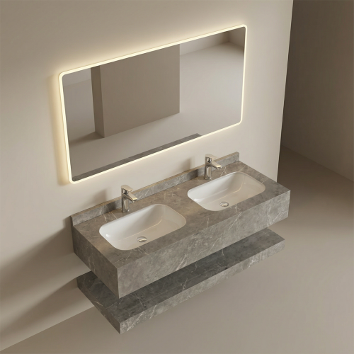 مغسلة بورسلان حوض سيراميك OS196 مقاس 120 سم لون رم...