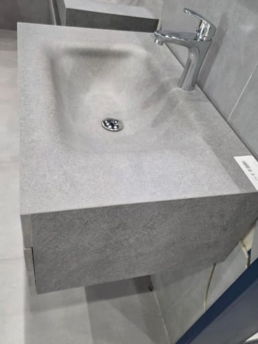 مغسلة بورسلان درج سحاب OS178 حوض رمادي