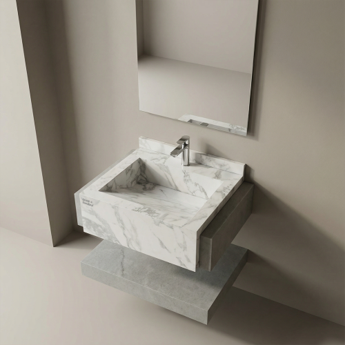 "مغسلة بورسلان حوض مضيء شلال OS186 مقاس 60 سم "