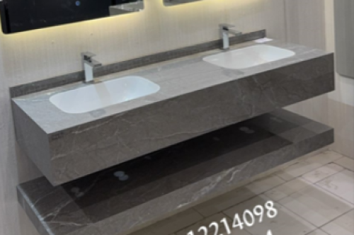 "مغسلة بورسلان حوض ليزر OS176 مقاس 150 سم غامق رما...