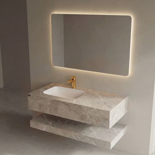 مغسلة بورسلان حوض سيراميك ليزر OS176 المقاس 100 سم...