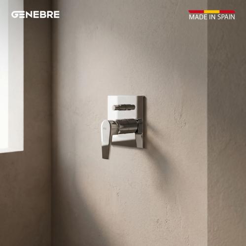 خلاط دش GENEBRE مخفي اسباني كروم خطين مربع
