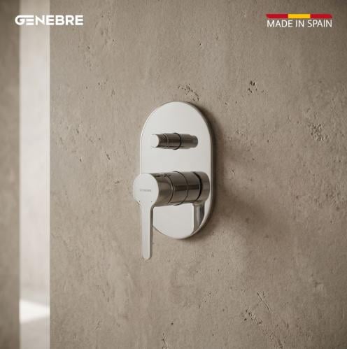 خلاط دش GENEBRE مخفي كروم خطين دائري