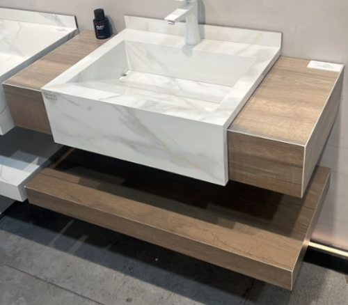 مغسلة بورسلان حوض مضيء شلال OS186 مقاس 100 سم لون...