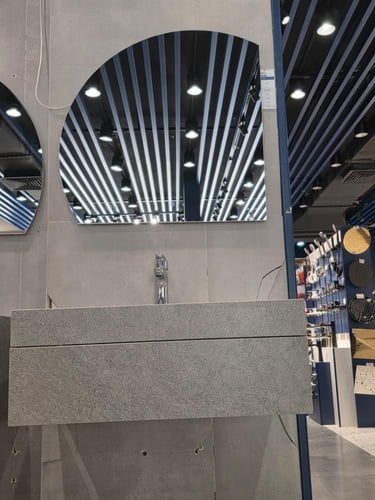 مغسلة بورسلان درج سحاب OS178 حوض رمادي