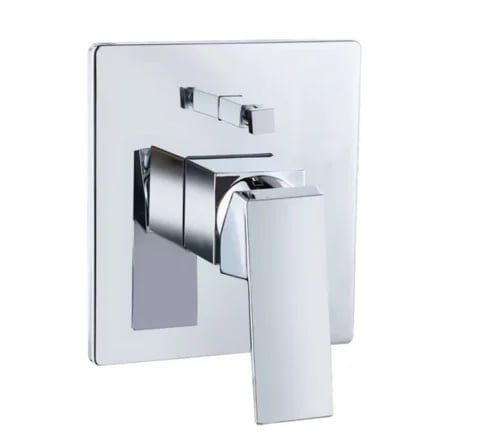 وجه خلاط دش مخفي كروم مربع خطين OS1838-2 MODEL GRO...