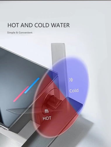 خلاط مجلى حوض LO3535 صيني LOLO رمادي غامق