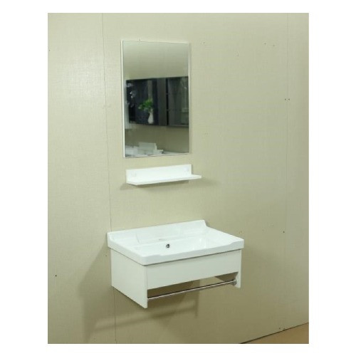 مغسلة خشب تعليق أبيض 60 سم