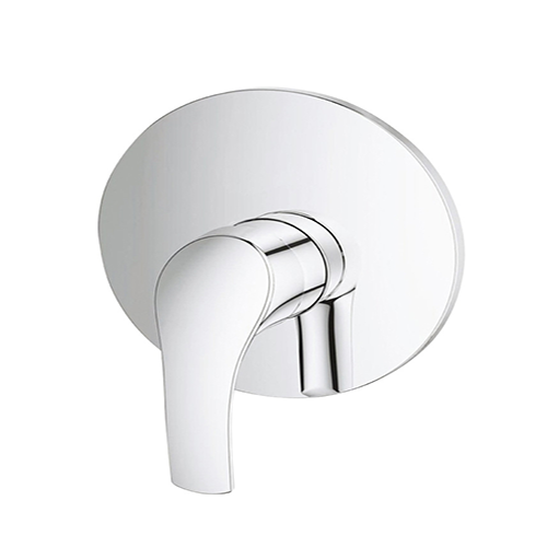 مسكة خلاط دش مخفي خط واحد كروم دائري مع الوجه