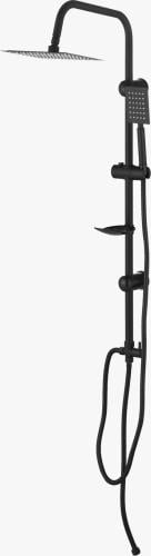 ماسورة دش ONE200 صيني اسود مربع مع سماعة يد S.S وص...