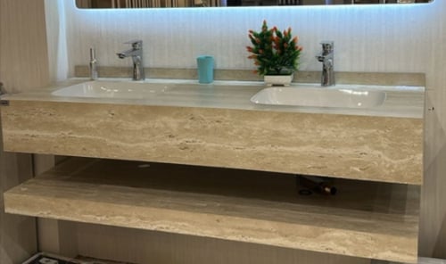 مغسلة بورسلان حوض سيراميك ليزر OS176 مقاس 150 سم ل...