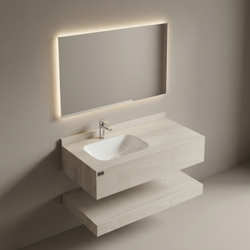 مغسلة بورسلان حوض سيراميك ليزر OS176 مقاس 100 سم ل...