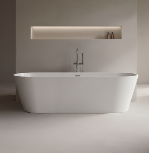 مغطس اكريلك رويال مستطيل 75*150ابيض (MH)