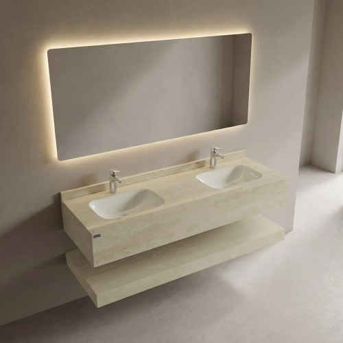 مغسلة بورسلان حوض سيراميك ليزر OS176 مقاس 150 سم ل...