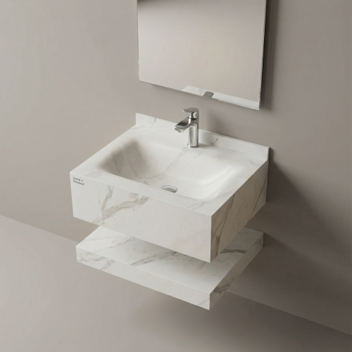 مغسلة بورسلان hot bending موديل OS222 مقاس 60سم اب...